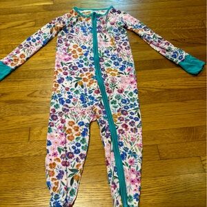 Little Sleepies zippy sweet pea floral retired print